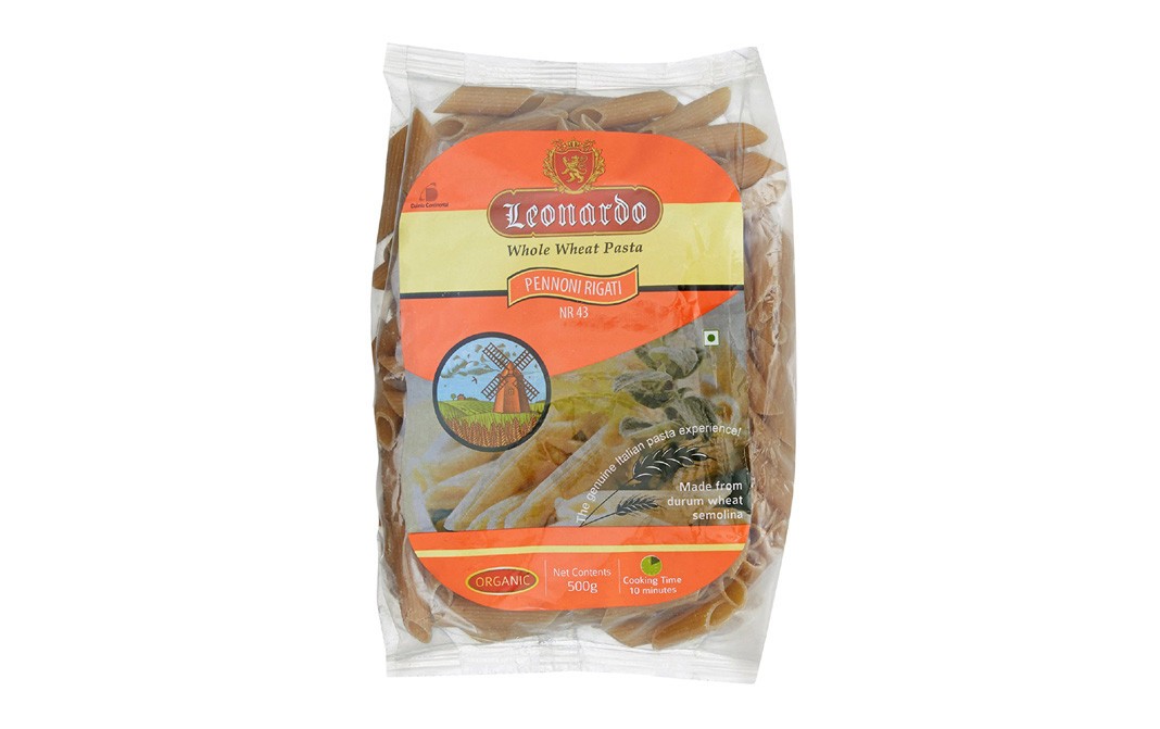 Leonardo Whole Wheat Pasta Pennoni Rigati   Pack  500 grams